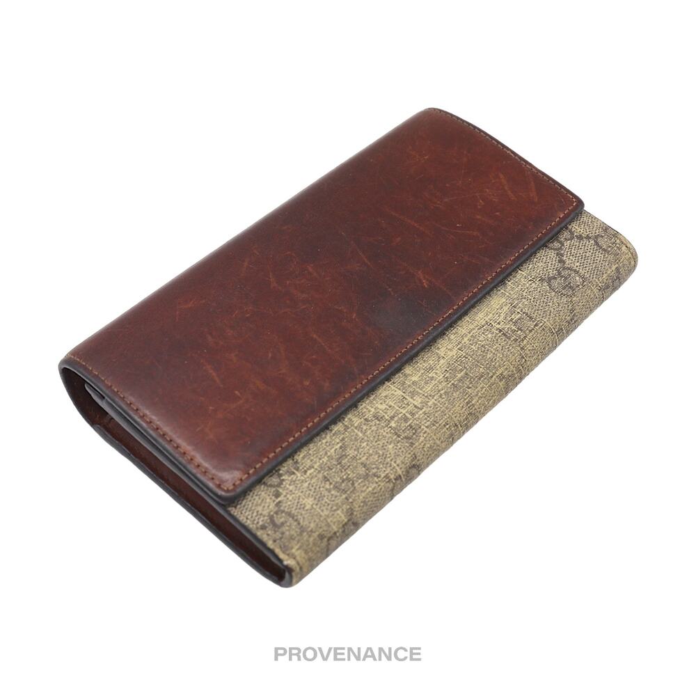 🔴 Gucci Snap Long Wallet - GG Supreme Brown - Picture 3 of 11